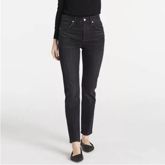 CQY Denim The Icon High-Rise Slim Jeans in Unify Black - Picture 3 of 12